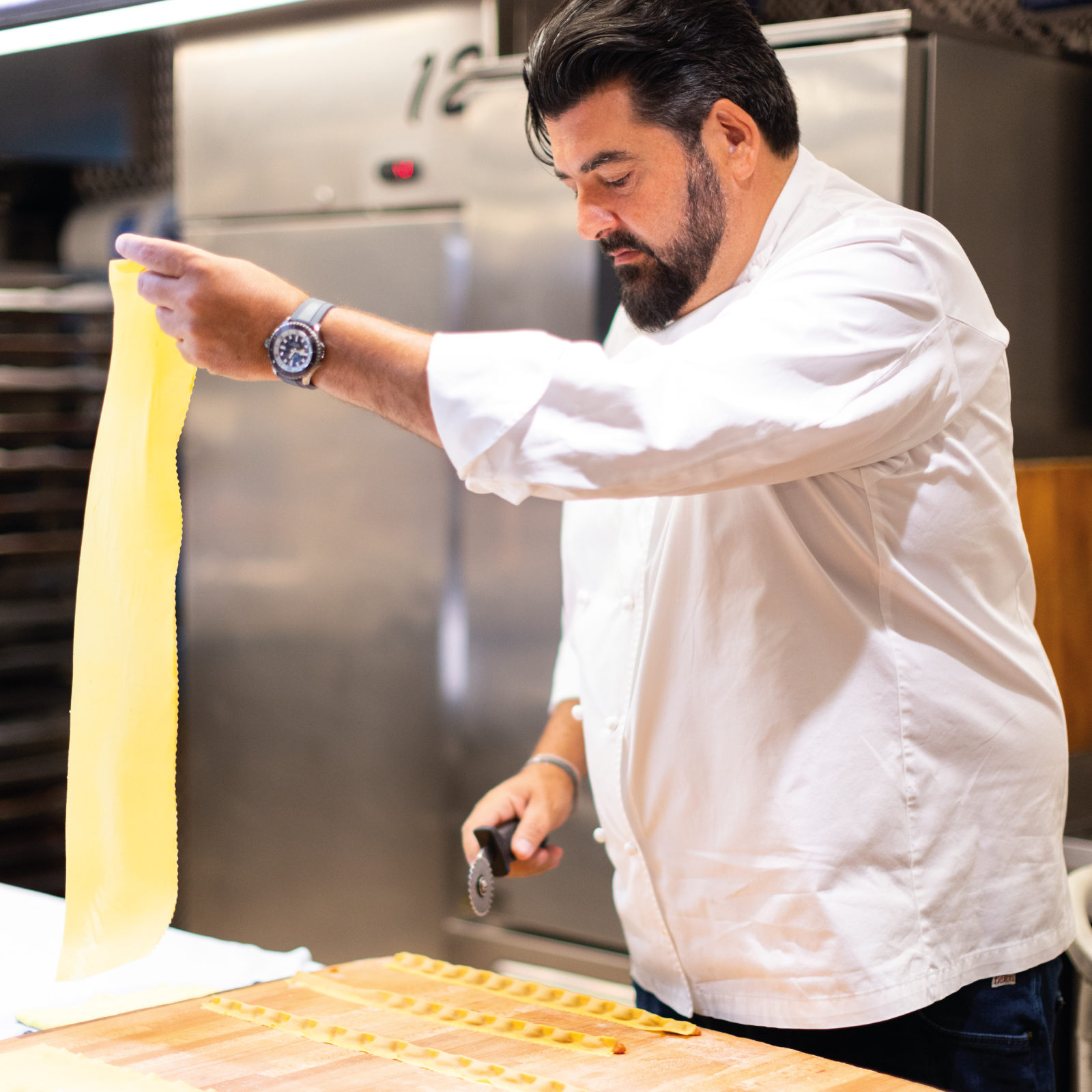Michelin star Chef Cannavacciuolo cooking class Villa Crespi, lake Orta.