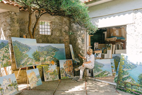 Private live painting workshop Amalfi Coast. private mini course Live painting Amalfi coast