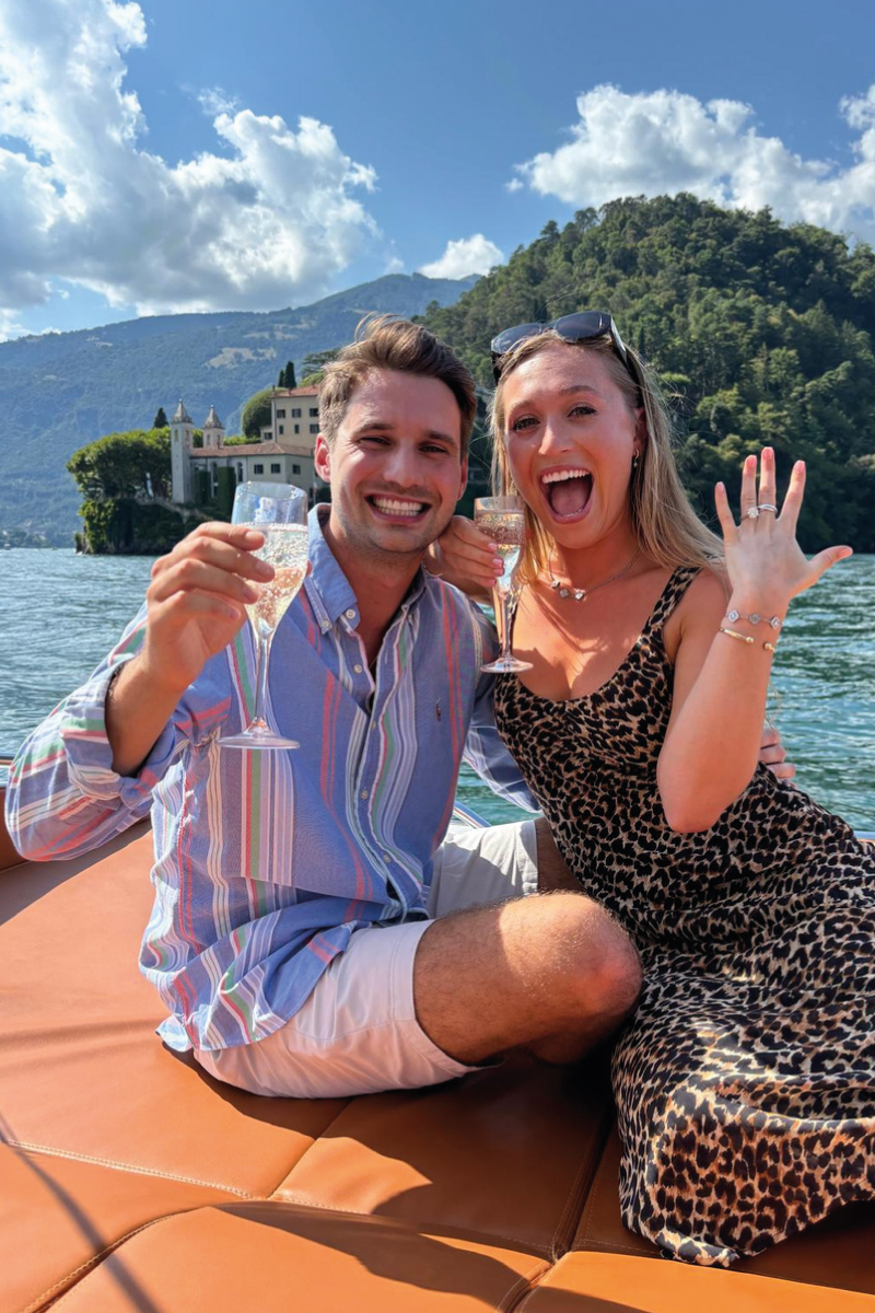 Bellagio boat tour wedding proposal Lake Como
