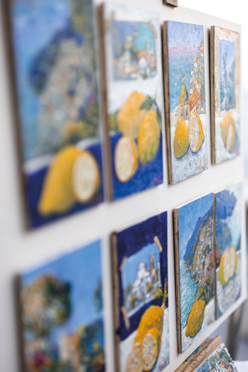 mini-course Live painting Amalfi coast