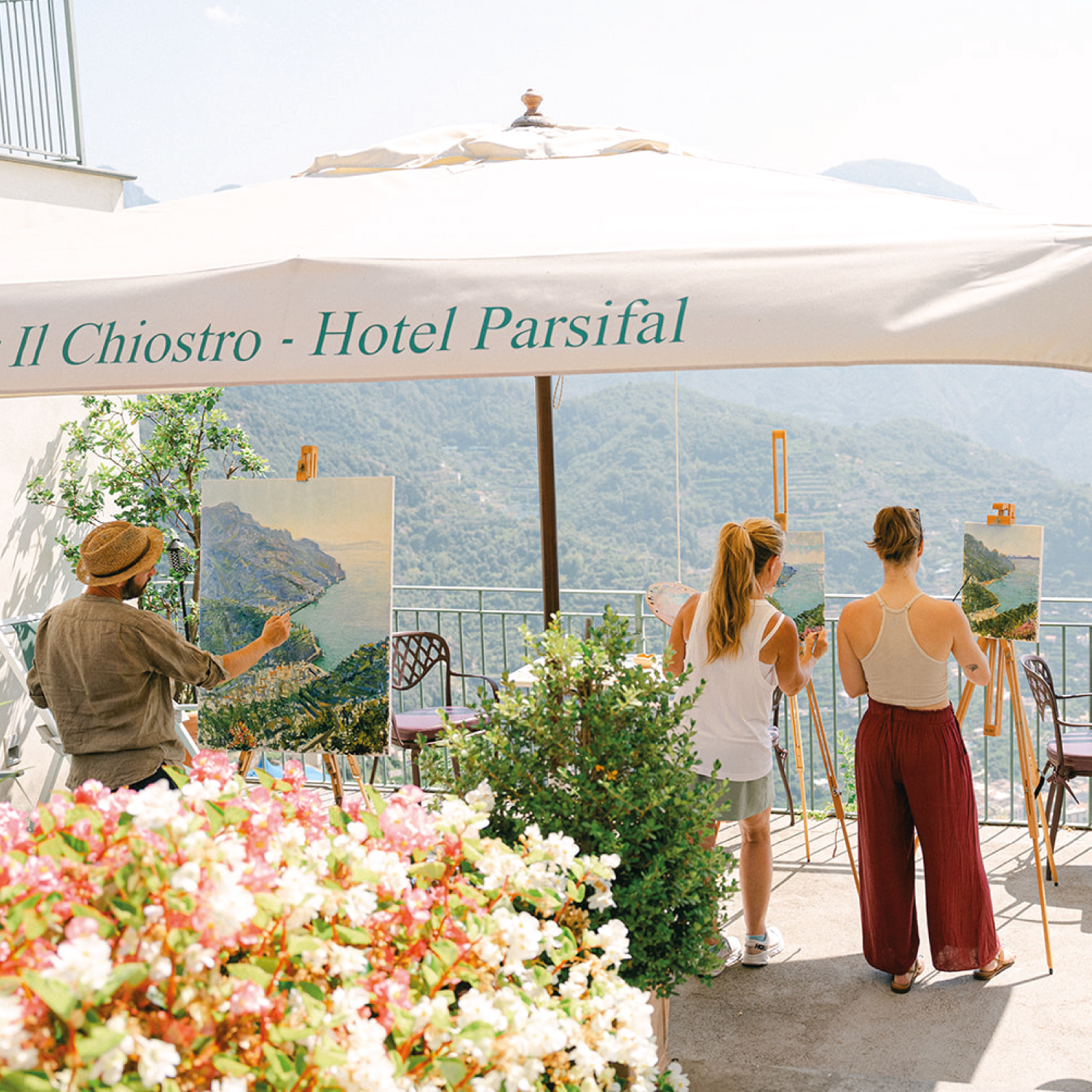 Wedding proposal Amalfi coast Live painting for couples